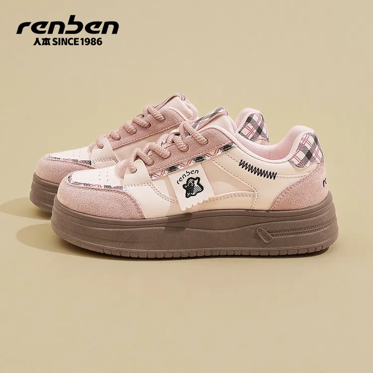 人本官方2025新款春秋款女鞋耐磨百搭休闲鞋ins韩版学生韩版时尚