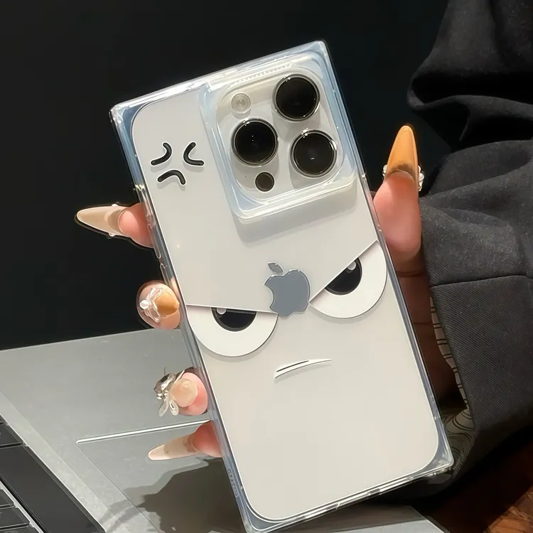趣味奶凶表情方块透明适用苹果16pro/15promax14手机壳iPhone13套