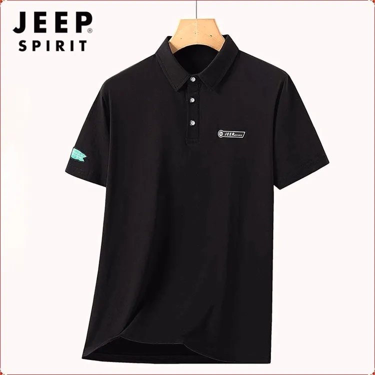 JEEP吉普夏季薄款男士polo衫短袖商务百搭休闲翻领透气短袖T恤男