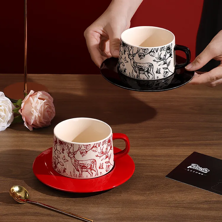 Bincoo结婚订婚礼物新人高级感伴手咖啡杯碟礼盒闺蜜实用礼品杯子