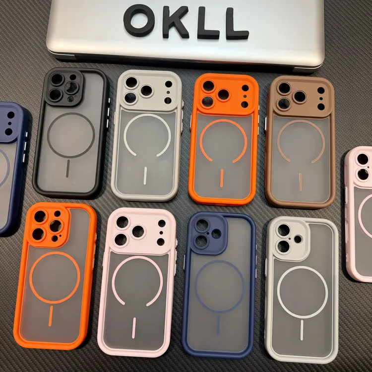 欧克里里天使眼磁吸壳适用苹果16/17promax手机壳1415二合一1213