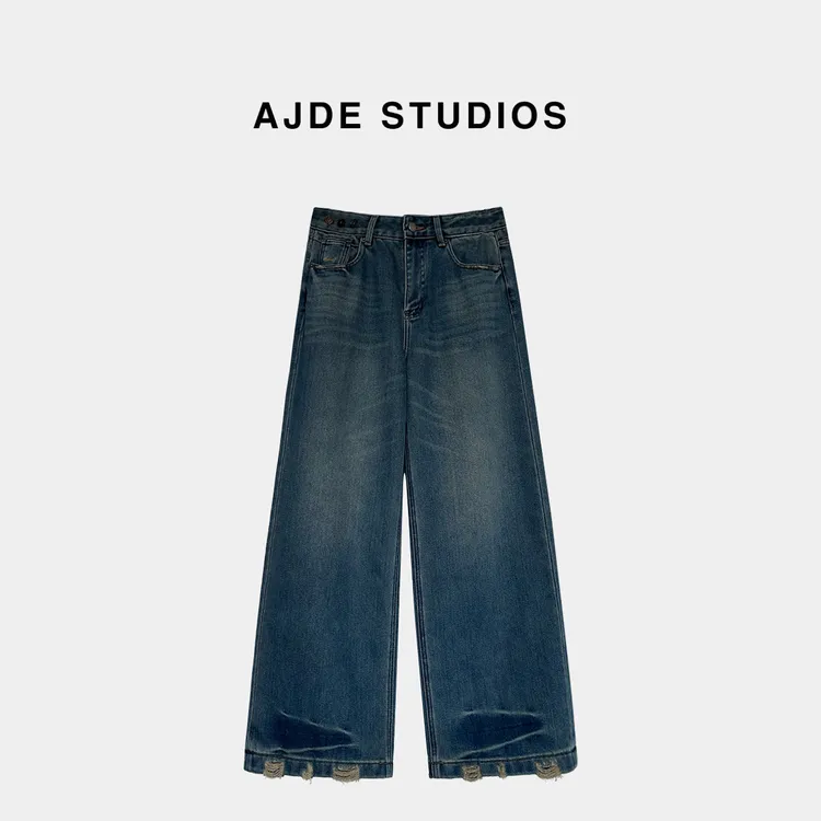 AJDE｜AC重工水洗加绒牛仔裤01