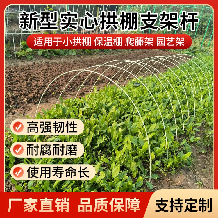 【拱棚支架厂家批发】大棚拱棚支架蔬菜爬藤架小拱棚支架玻璃纤维杆商品图