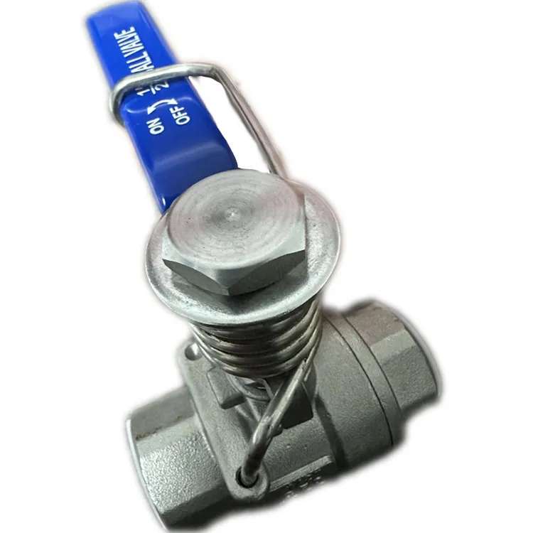 不锈钢自闭球阀弹簧复位二片式内螺纹球阀1000WOGBALLVALVE