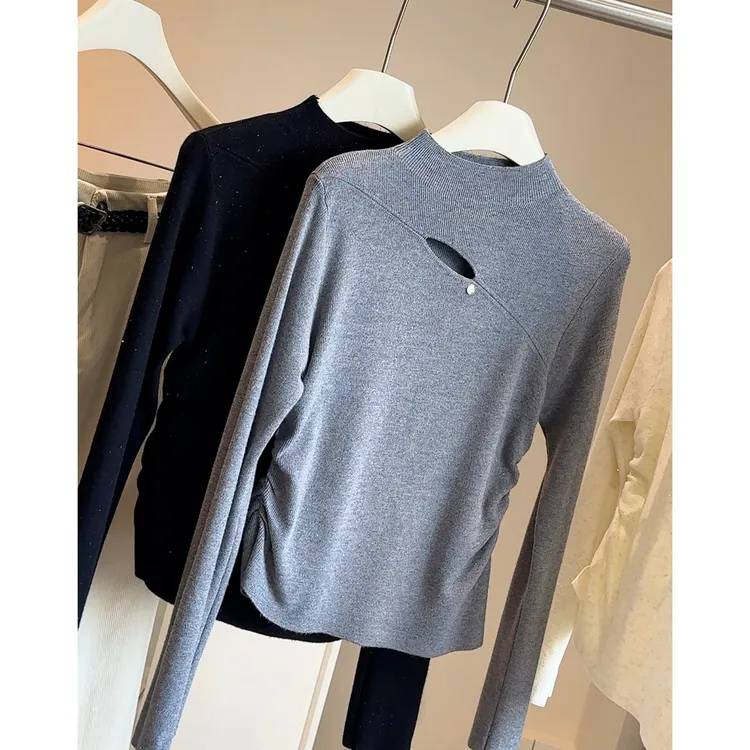 2025年秋季百搭时尚显瘦设计感小众洋气韩版ins风t恤长袖打底衫女