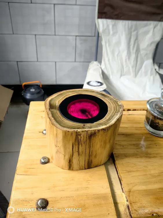 烧水电陶炉复古电陶炉复古风电磁炉嵌入式实木煮茶炉围炉煮茶