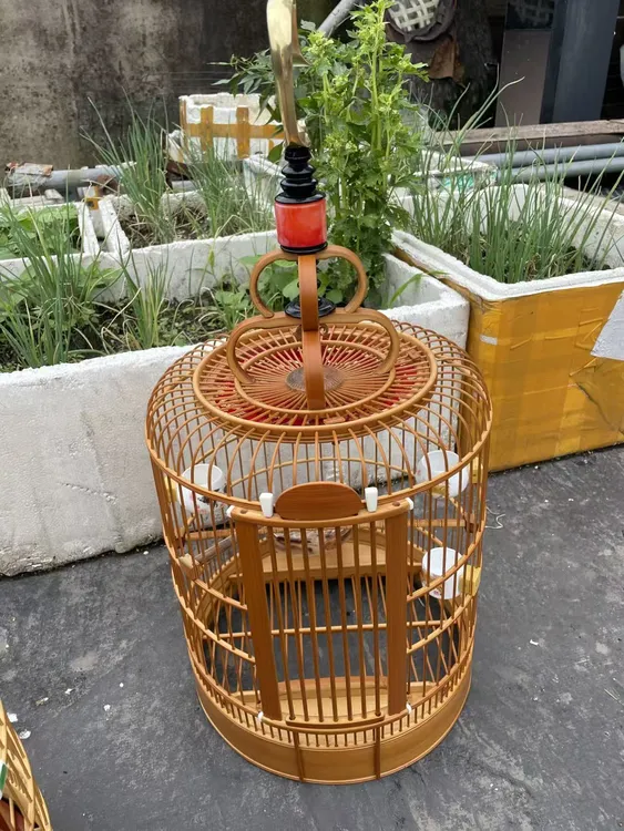 黄豆鸟秀麻雀专用笼子泡油款式川笼做工精细手工精细鸟笼大型