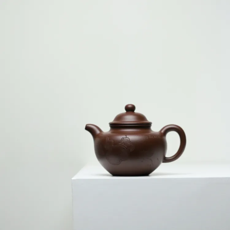《掇球》 紫砂壶 1948景舟紫泥 300cc  