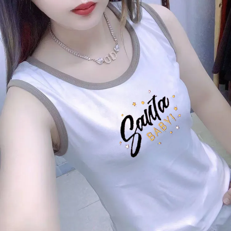 100%纯棉女装无袖背心T恤2025夏季新款遮肉韩版休闲百搭圆领上衣