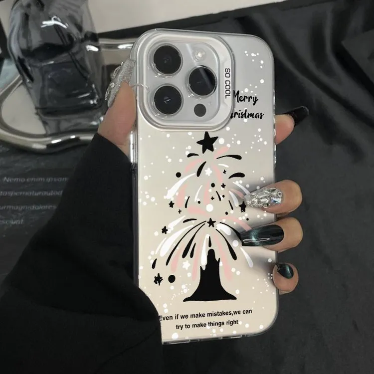 兰知春序欧美烟花圣诞树适用iPhone16苹果15promax小众14手机壳13