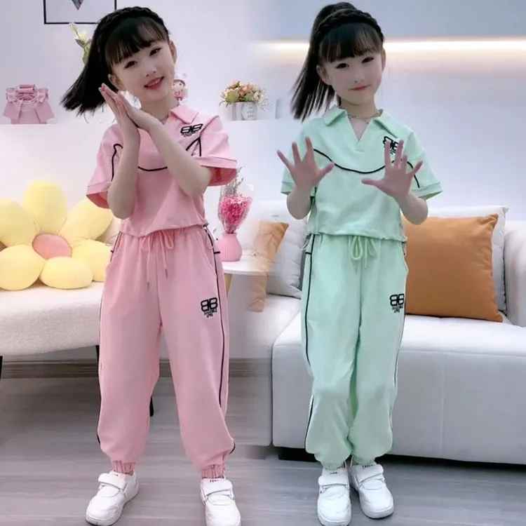 FAVMARTHA女童夏季套装儿童短袖裤子2025夏装新款洋气网红休闲运