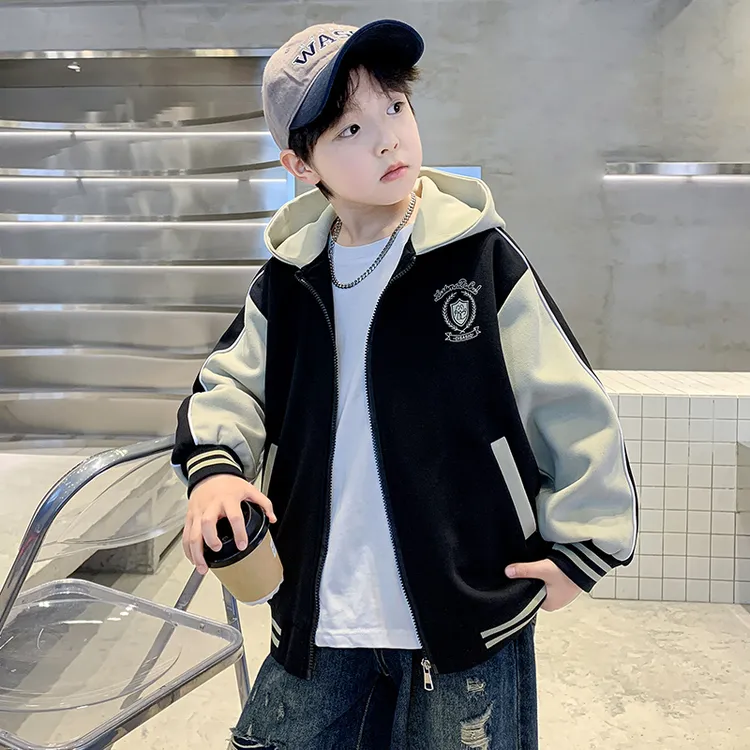 男童外套儿童棒球服春秋款2025新款大童上衣秋装男孩春季夹克风衣