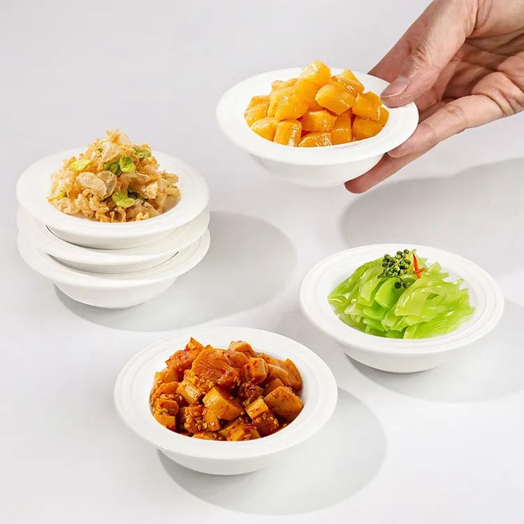 孟垣北欧ins风高温釉下彩6/8个草帽碟蘸料碟烧烤调味碟创意陶瓷碟