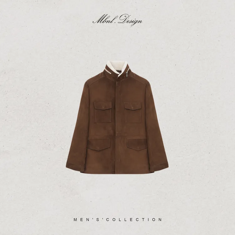 MBNL-F「L.P Smooth」秦磊男装90白鹅绒小牛皮抗撕裂夹克LL-WWT0165