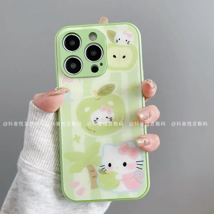金属玻璃适用iphone16promax苹果15/14/13/12华为小米手机壳凯蒂