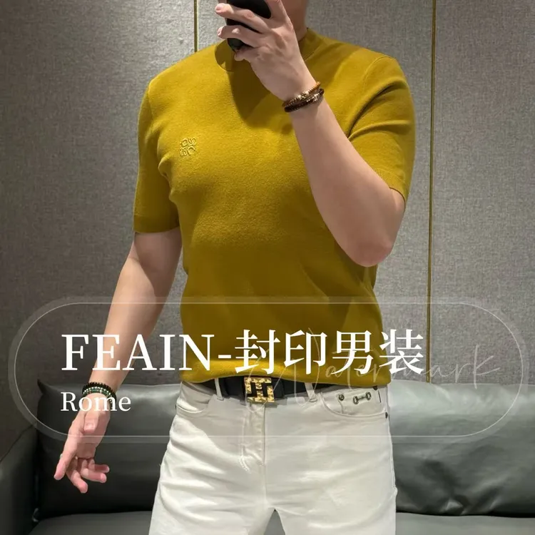 【桑蚕丝混纺】秋季新品净色立体刺绣胸标T恤6809