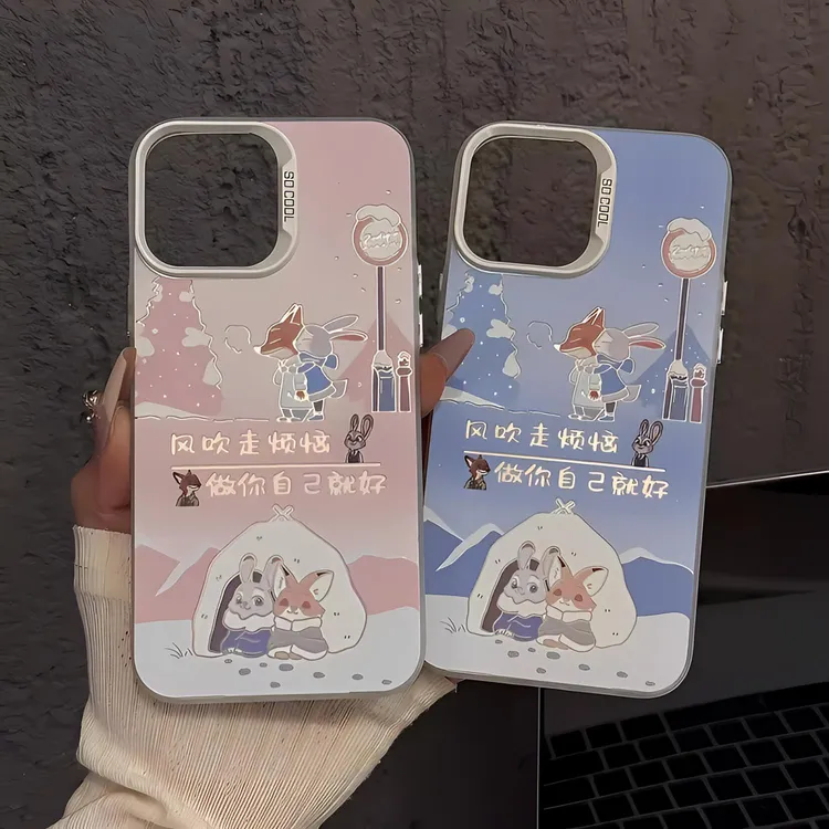 雪地朱迪尼克情侣适用苹果16手机壳华为pura70新款vivo小米15oppo
