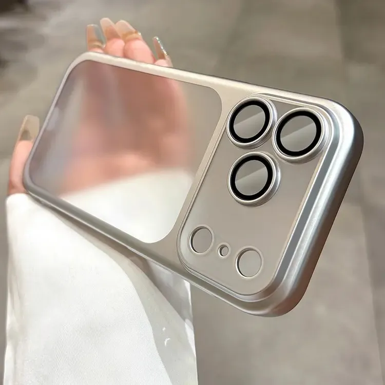 电镀PC超薄磨砂手机壳适用苹果17promax肤感16/15/14pro防摔12/13