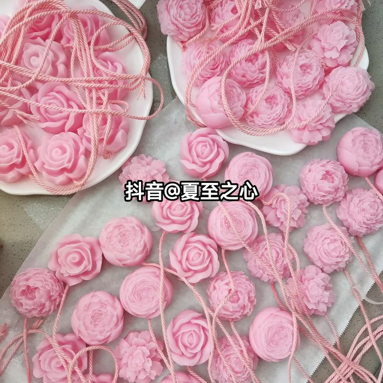夏至手工葡萄皂20朵粉色玫瑰花手工皂伴手礼闺蜜员工生日礼物团购