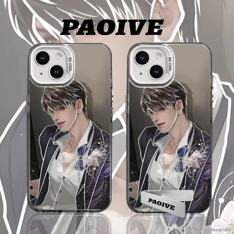 夏以昼创意适用苹果华为vivoiPhone小米三星防摔彩银手机壳