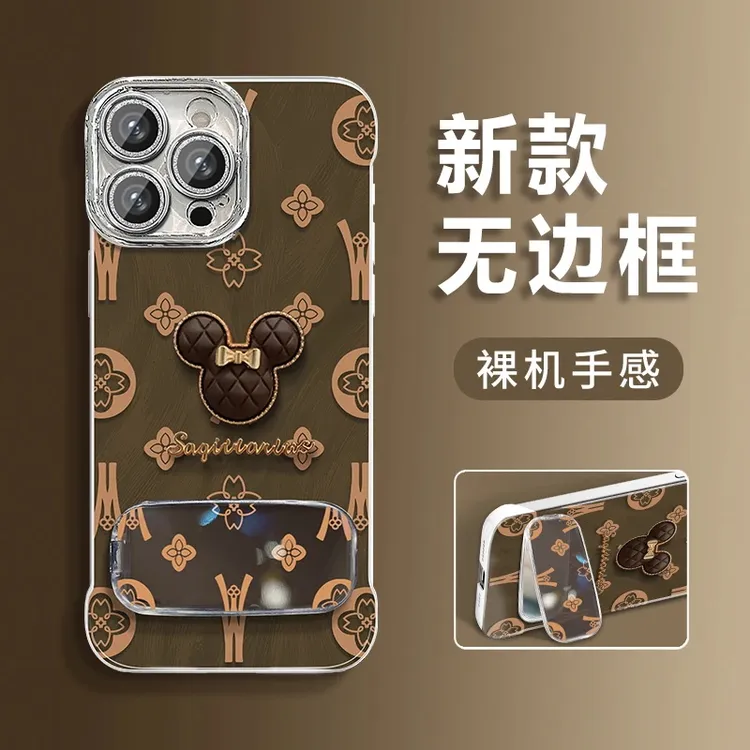 新款米奇手机壳适用于苹果16/oppo华为vivo羽纱无边框创意ins风