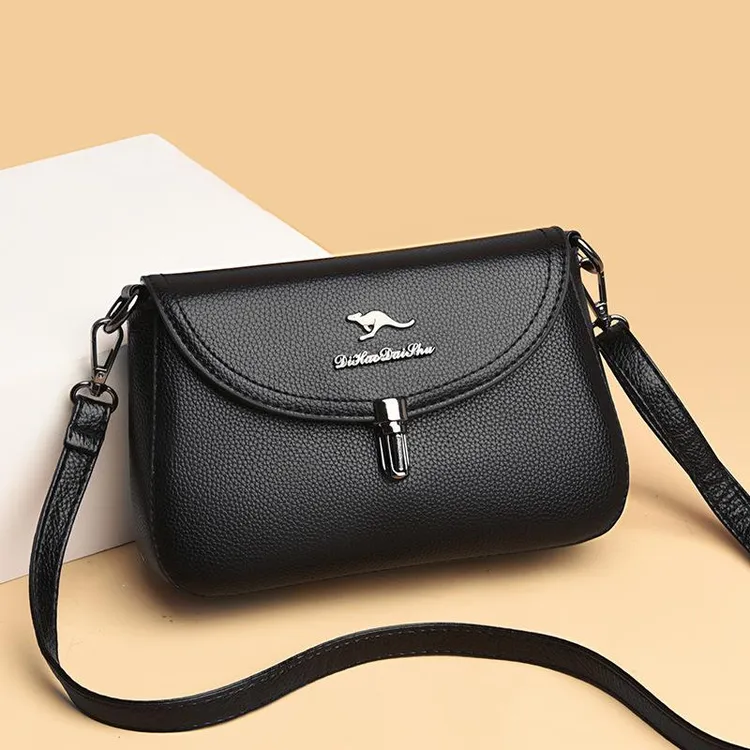 米琦袋鼠妈妈包中老年女包斜挎包2025新款女士洋气时尚百搭单肩包