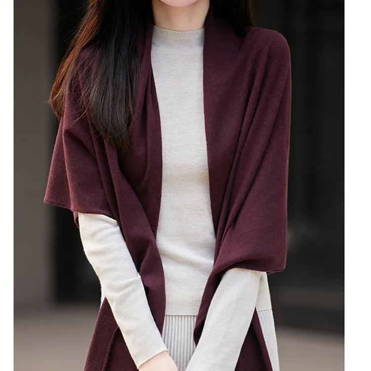 护颈透气护肩精纺羊毛披肩网红复古港风三角巾秋冬洋气薄款外搭