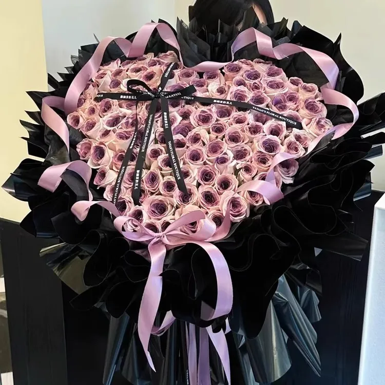 乌梅子酱玫瑰花束鲜花速递同城上海北京生日送女友全国配送