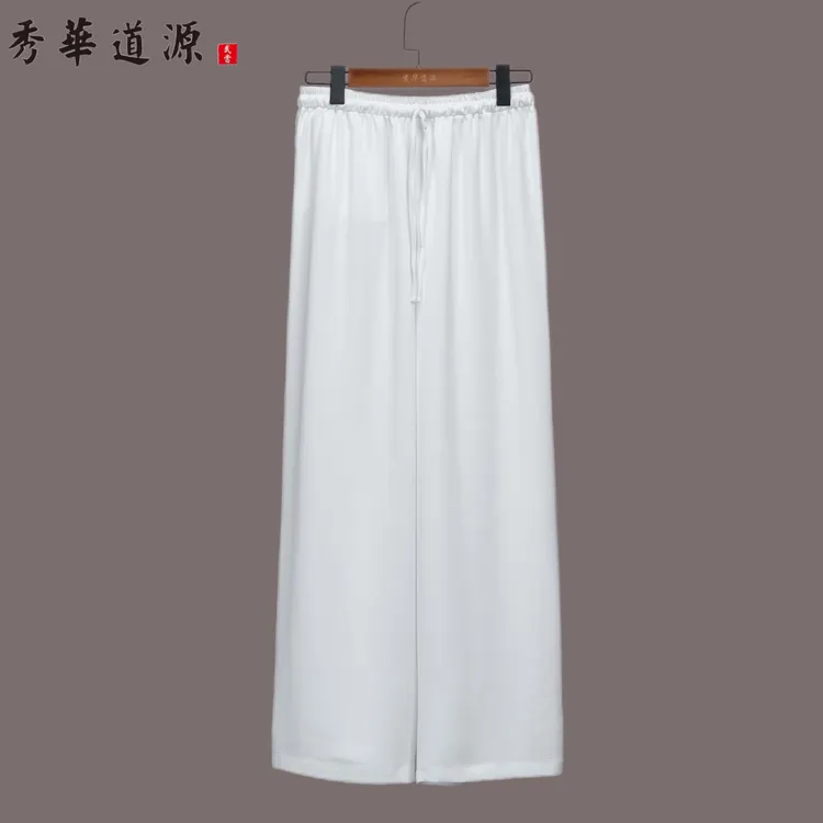 （重磅醋酸暗纹）太极练功直筒裤紧口裤武术表演裤