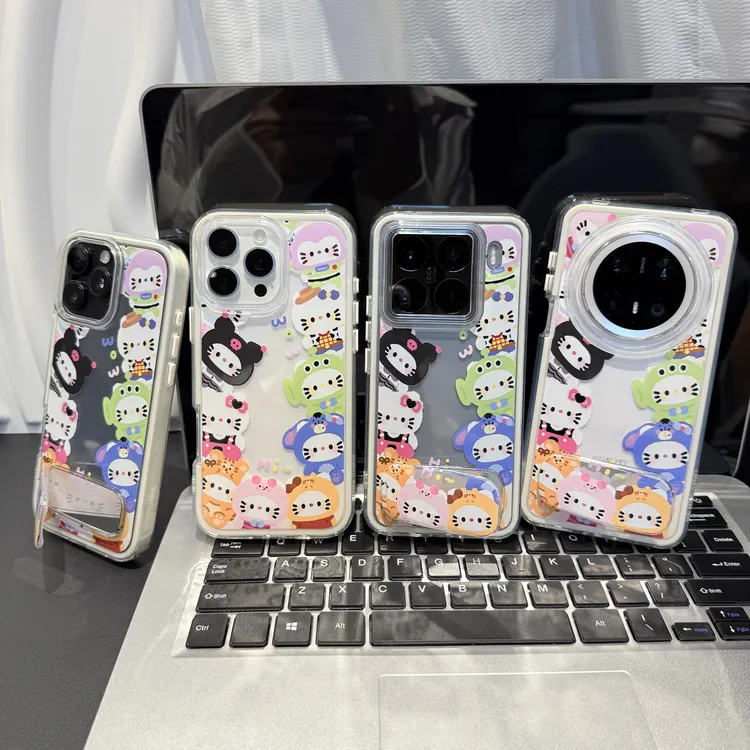 可爱猫支架适用苹果/华为/荣耀/OPPO/VIVO/小米手机壳防摔