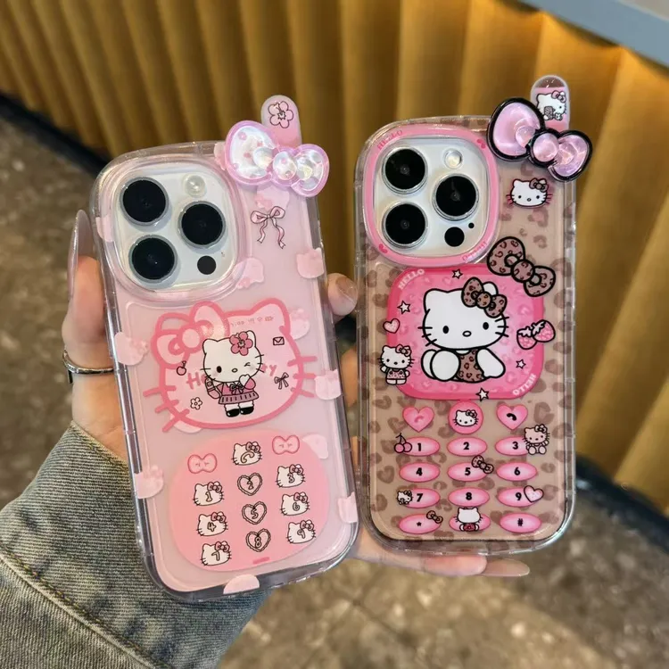 奥菲顿可爱卡通KT猫大哥大适用iPhone16手机壳苹果15pro创意13/14