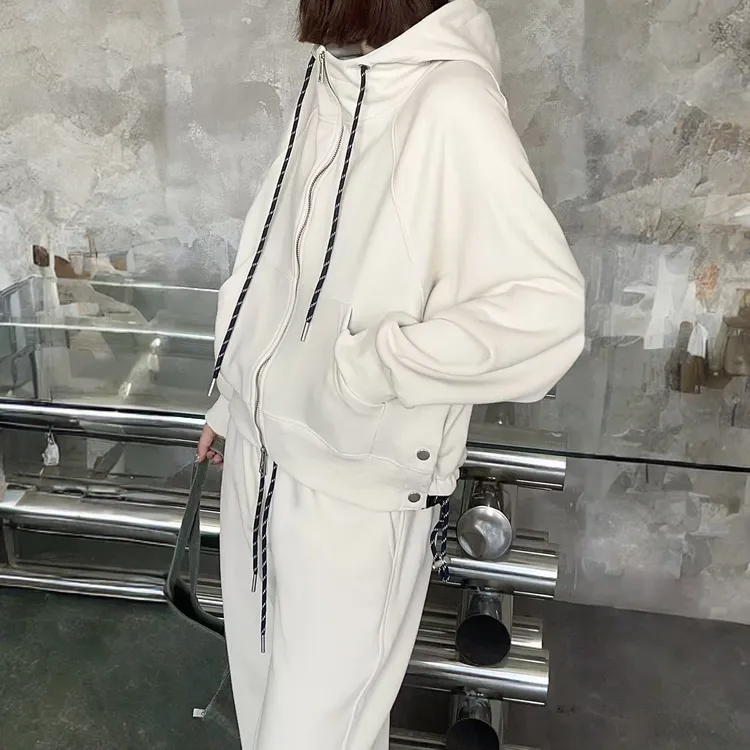 时尚套装卫衣百搭连帽休闲套装宽松秋冬开衫春秋运动显瘦网红潮流