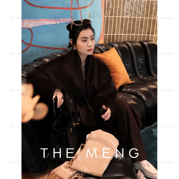 THE MENG【撒哈拉】苏力羊驼毛极细绵羊毛毛呢大衣#M243K0114