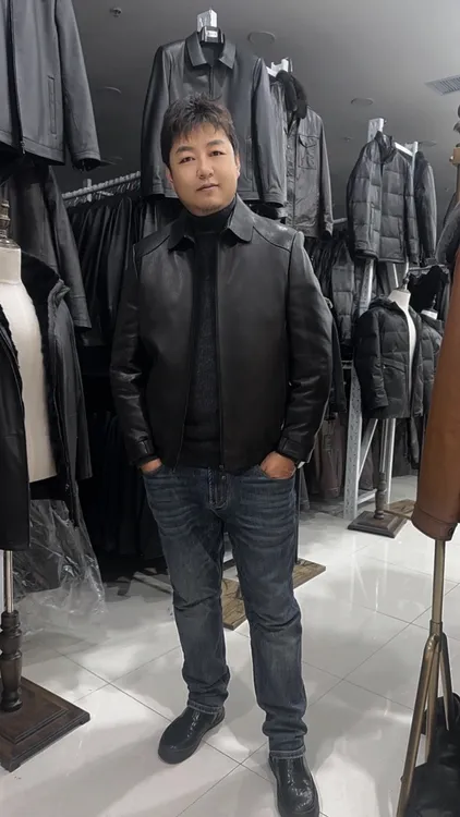 【格桑大哥】推荐的翻领内胆可以脱卸的短款男士今天皮夹克