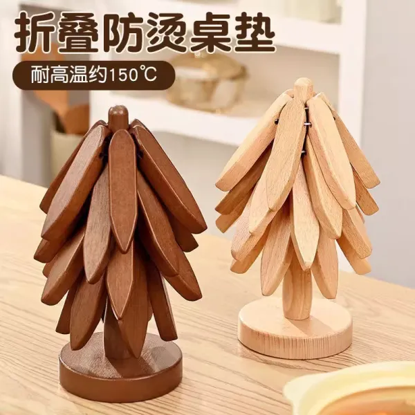 餐桌隔热垫一棵树创意家用餐垫锅垫木质碗垫杯垫防烫垫子JST712