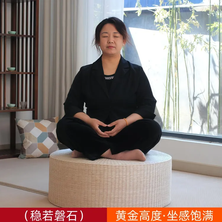 【打坐专用】加厚打坐蒲团草编禅修坐垫禅意打坐坐禅垫（赠布套）