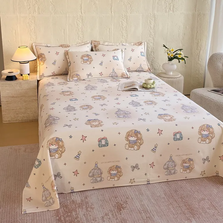 秋冬磨毛全棉床单单件学生宿舍专用a类加厚磨毛纯棉被单网红款