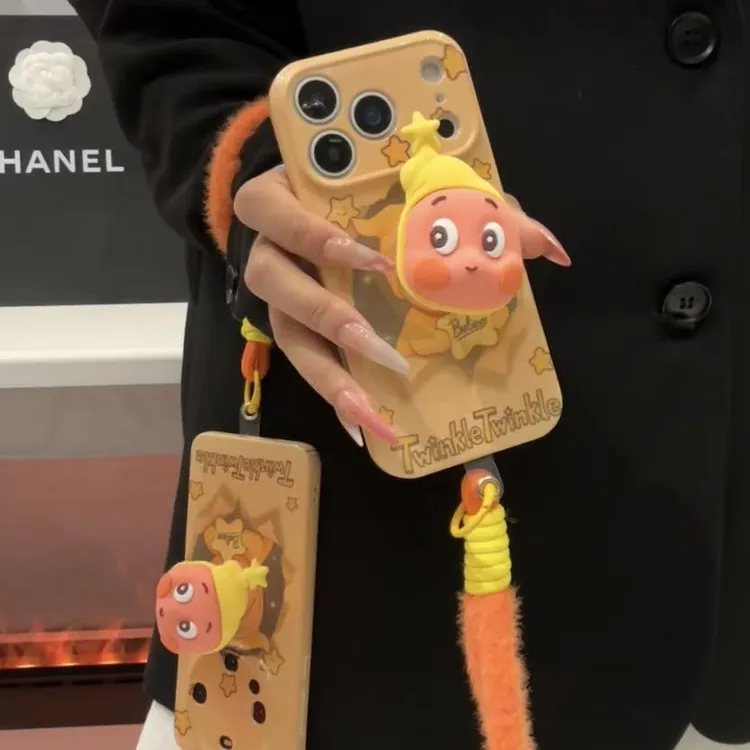 奥菲顿可爱星星人公仔支架适用苹果17菲林手机壳华为vivo小米oppo