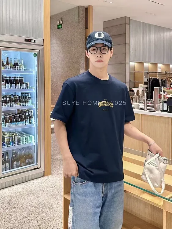 夏季宽松型高品质印花简约时尚轻奢新美式T恤宽松纯棉短袖