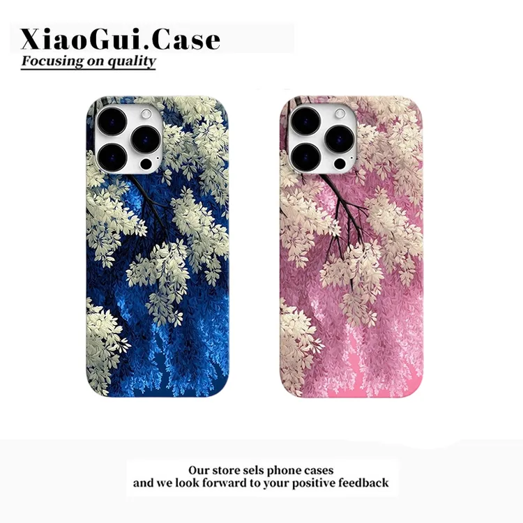 情侣繁花适用于苹果15promax手机壳iPhone16e小众14plus情侣13/12