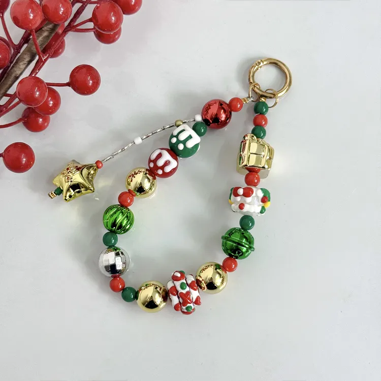 原创圣诞手机链ccd相机链条可爱挂件短款情侣创意个性