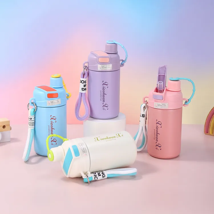 316不锈钢保温杯咖啡杯316便携带不锈钢随手杯户外提绳时尚饮双层