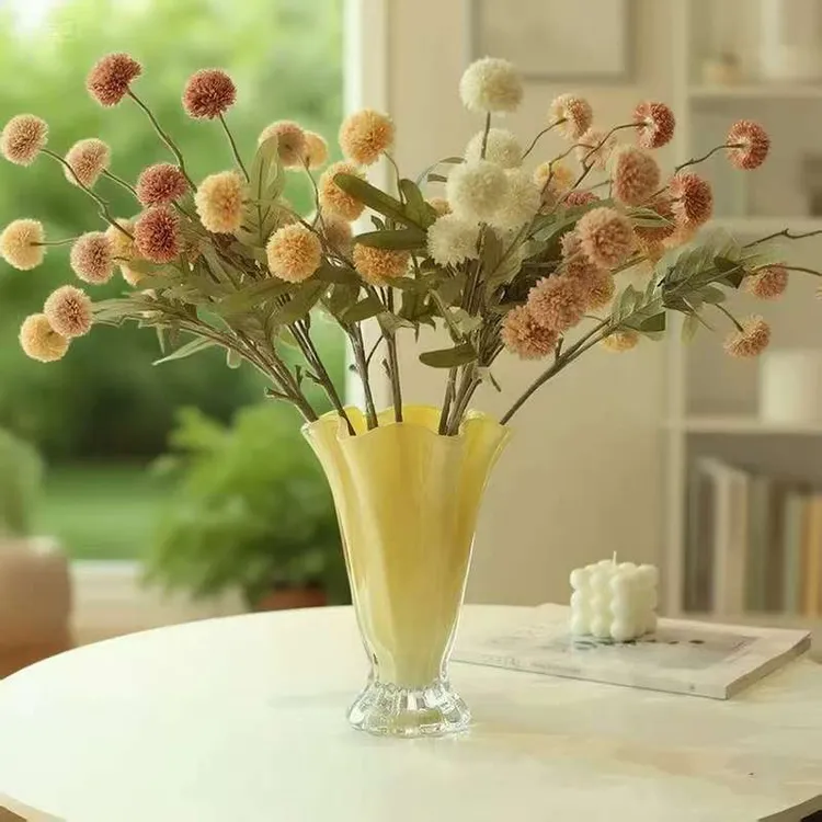 多彩高颜值法式玻璃花瓶玄关结婚家居软装插花装饰
