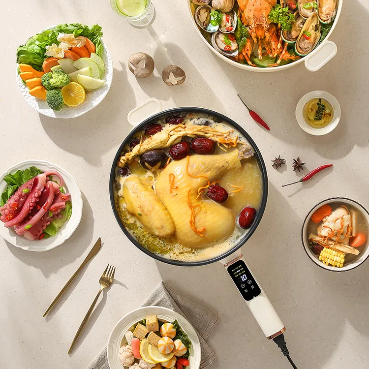 正品【芯厨奕】电炒锅多功能一锅多用智能触摸大功率大容量聚餐神器