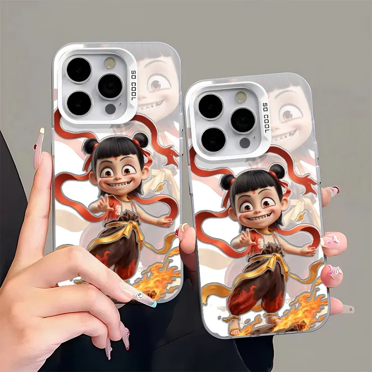 欧克里里重影哪吒适用苹果16/15promax手机壳华为P70oppo小米vivo