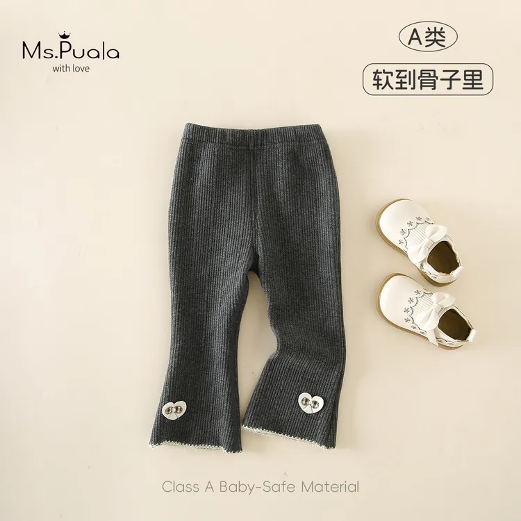 【Ms.Puala】童装婴幼儿秋冬长裤女宝宝加绒打底裤-MD109