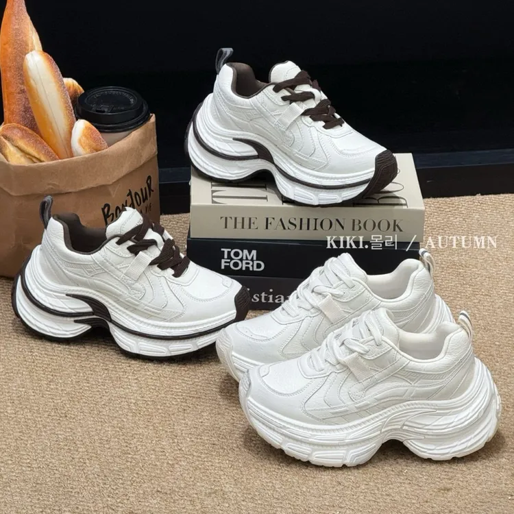 mollykiki炸街厚底ins秋季女2025新款显脚小松糕运动休闲潮老爹鞋