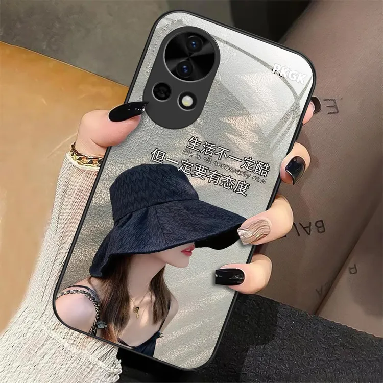 适用【华为nova12 Pro】生活态度液态玻璃手机壳 防摔刮 优雅时尚