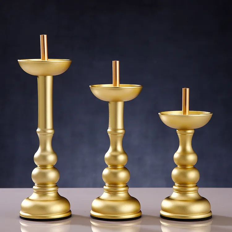 直供铜合金烛台家居装饰蜡烛台铜合金摆件佛前长明灯供灯