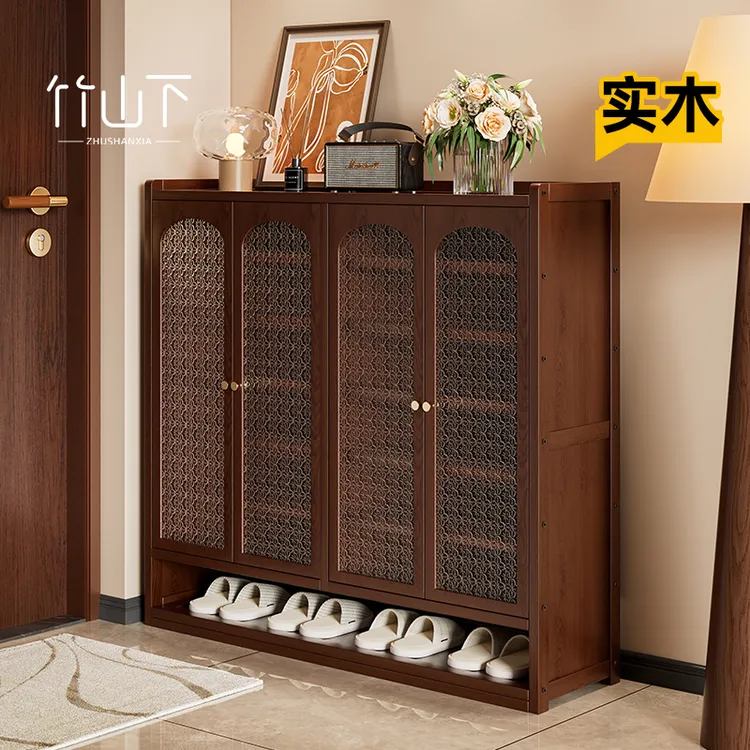 实木鞋柜2025最新款大气上档次鞋子收纳柜鞋架子多层家用结实耐用